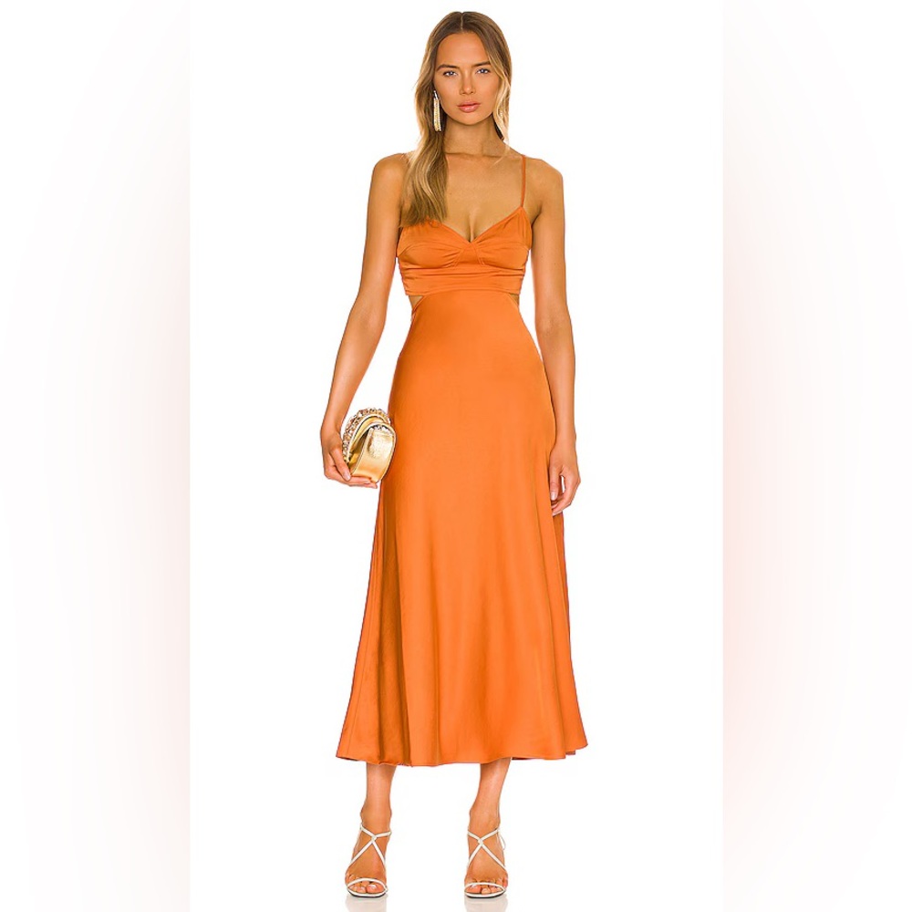 NWT A.L.C. Blakey Cutout Dress in Rust